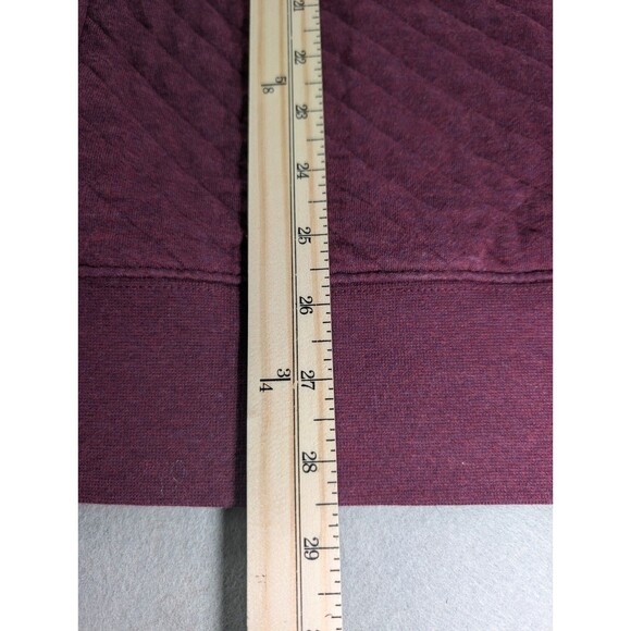 L. L. Bean Women's Quilted Quarter-Zip Pullover in Deep Wine Burgundy Size XL - Picture 10 of 13